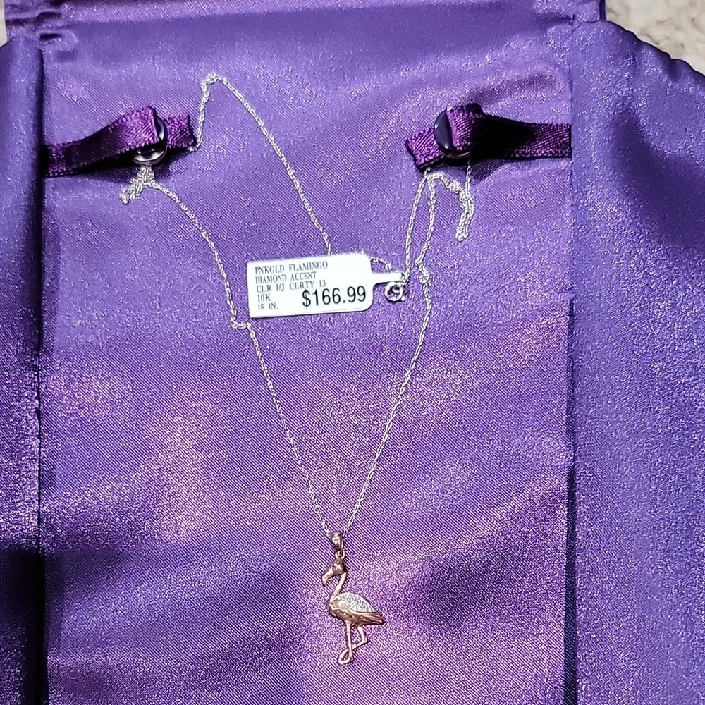 Elegant Silver Flamingo Pendant Necklace